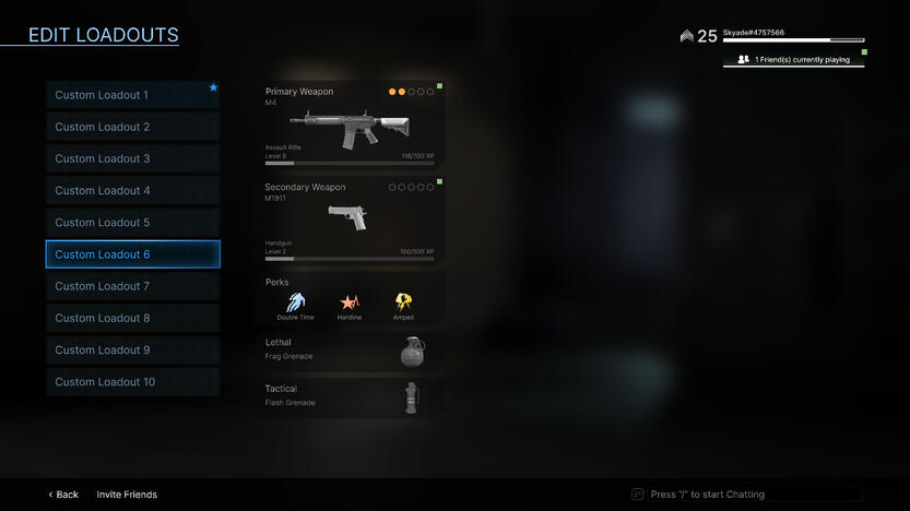 Loadout Editing Screen